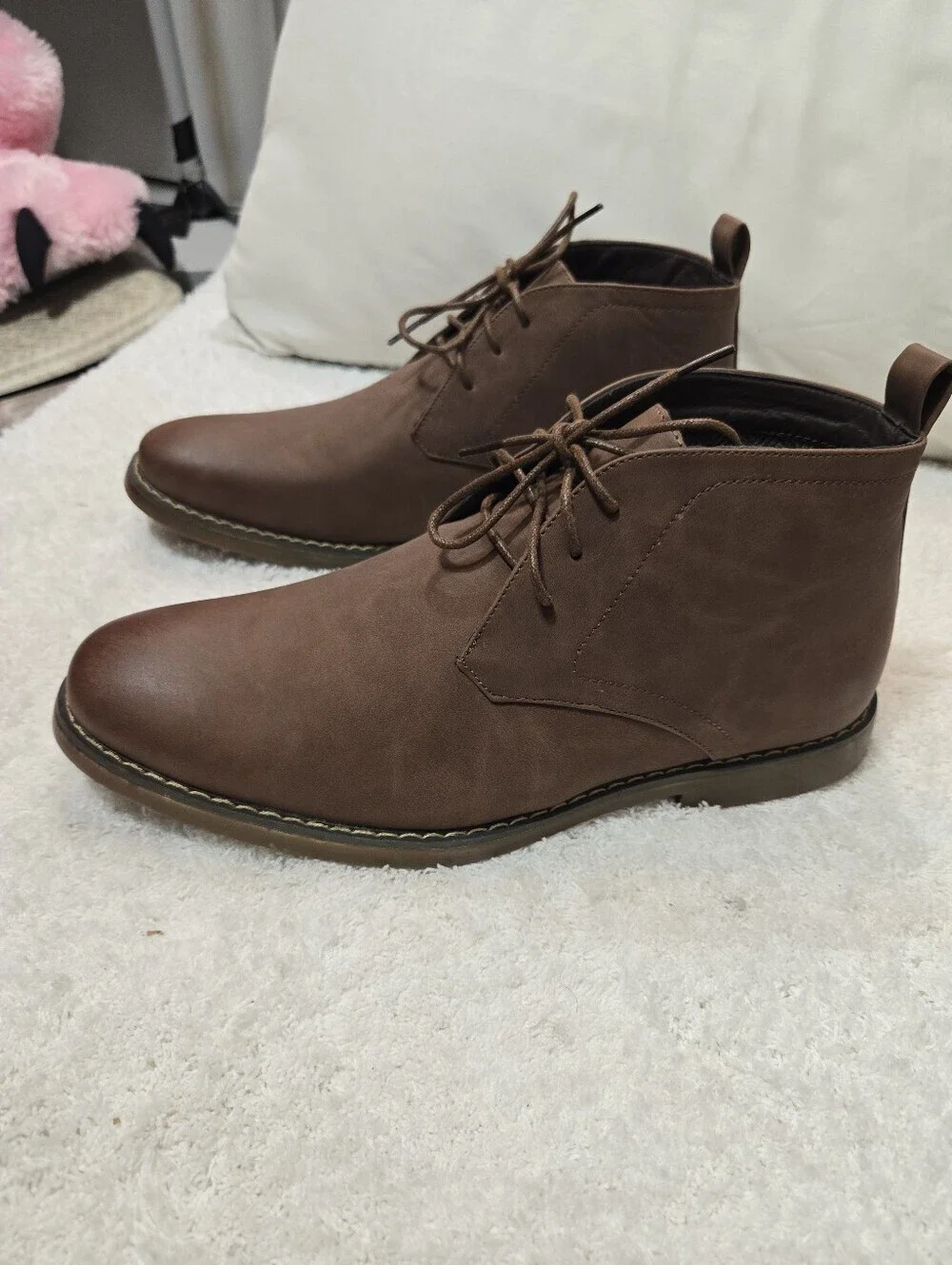 Men's Chukka Toecap 10.5 brown leather boots New